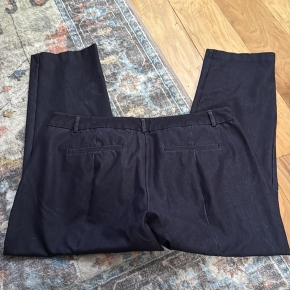 ELLE Sz 14 denim stretch‎ cotton blend cropped career pants Sz 14 - Picture 4 of 6